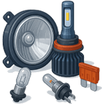 Автосвітло та комплектуючі