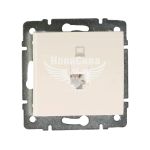 LEZARD RAIN Розетка комп'ютерна RJ45 CAT5, перлинно-білий перламутр, (без рамки)