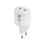Зарядне для портативних пристроїв 220V (Brevia) 2USB-C, 45W