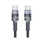 Кабель для зарядки моб. телеф. Type-C to Type-C (Brevia) 1м. чорний, 60W, Box (53100)
