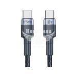 Кабель для зарядки моб. телеф. Type-C to Type-C (Brevia) 1.2м. чорний, 60W, Box (53120)