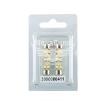 Лампочка 2-ох цокольна LED T11_C8W SMD біла 6-діодів 12V-0,7Вт SV8.5-8 41мм. (Futura) (к-т.-2шт.)