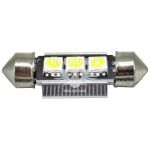 Лампочка 2-ох цокольна LED T11_C5W SMD біла 3-діоди 12V-5Вт SV8.5-8 36мм. (Solar) (упак.-10шт.)