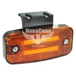 Ліхтар габаритний універсальний (Isiksan) LED 12-24V прямокутний дві полоси жовтий (з кронштейном)