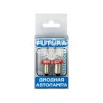 Лампочка з цоколем LED T4W SMD червона 6-діодів 24V-0,7Вт BA9s (Futura) (к-т.-2шт.)