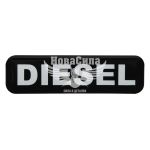 Наклейка з написом DIESEL (чорне тло) (силікон) 9,6х2,6
