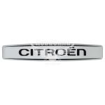 Наклейка з написом Citroen (срібне тло) (силікон) 12х2,2