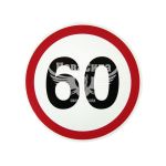 Наклейка обмежувач швидкості (60) діам.12,2
