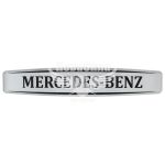 Наклейка з написом Mercedes-Benz (срібне тло) (силікон) 12х2,2