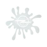 Наклейка Клякса Opel (біла) 12х11