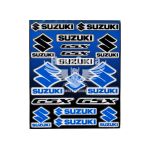 Наклейка (планшет) для мото Suzuki кт.-17шт. 29х24,5 синя