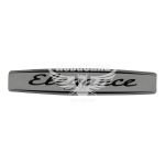 Наклейка з написом Elegance (срібне тло) (силікон) 12х2,2