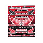 Наклейка (планшет) для мото Honda кт.-17шт. 29х24,5 червона