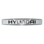 Наклейка з написом Hyundai (срібне тло) (силікон) 12х2,2