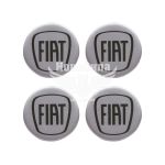 Наклейка Fiat на ковпаки (силікон) срібна діам. 5х5