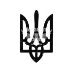Наклейка герб (силікон) 7,5x4,6 чорна