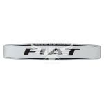 Наклейка з написом Fiat (срібне тло) (силікон) 12х2,2