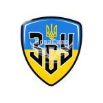 Наклейка з написом ЗСУ (синьо-жовте тло) 15.5х13.5