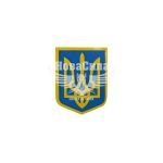 Наклейка Герб України (жовтий на синьому тлі) 3,6х2,9