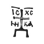 Наклейка Хрест (силікон чорна) 7х5