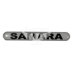 Наклейка з написом SAMARA (срібне тло) (силікон) 14х1,8