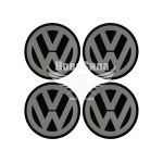 Наклейка VW на ковпаки (силікон) срібна діам. 7