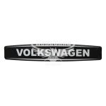 Наклейка з написом Volkswagen (чорне тло) (силікон) 12х2,2