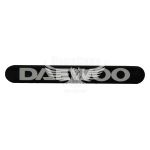 Наклейка з написом DAEWOO (чорне тло) (силікон) 14х1,8