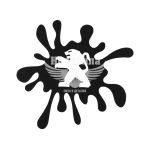 Наклейка Клякса Peugeot (чорна) 12х11