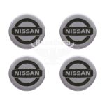 Наклейка Nissan на ковпаки (силікон) срібна діам. 5х5