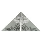 Наклейка Кутова (скла бокового) (VW) (срібн.) 31х31