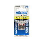 Насадка для викрутки PH1 25мм. (Molder Tools) 2шт. кольорове маркування S2 (біта)