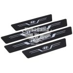 Наклейки на пороги карбон Hyundai кт. 4шт. 55х7 передні, 35х7 задні (New)
