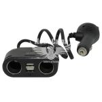 Розгалужувач прикурювача 2в1+2USB+подовж. (Olesson) (13.6V, 1A)