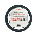 Чохол руля L шкіра чорний 39-41см. (CarLife) SW242L