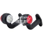 Ліхтар габаритний ріжок (Україна) LED 12-24V зігнутий
