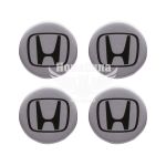 Наклейка Honda на ковпаки (силікон) срібна діам. 5х5