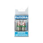 Лампочка з цоколем LED T4W SMD зелена 12-діодів 12V-2,5Вт BA9s (Futura) (к-т.-2шт.)