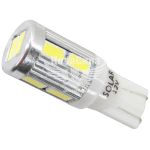 Лампочка без цоколя LED T10_W5W SMD біла 10-діодів 12V W2.1x9.5d (Solar) (упак.-10шт.)