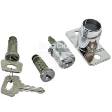 Замок багажника + личинки 21099 (Лого-Д) (хром)