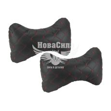 Подушка на підголовник (Polytep) екошкіра червона нитка (к-т.-2шт.)