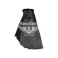 Чохол ручки КПП шкіра (CarLife) F. Transit Connect (чорний)