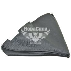 Чохол ручки КПП шкіра (CarLife) Renault Kangoo (чорний)