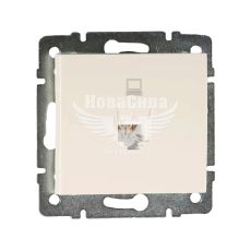 LEZARD RAIN Розетка компьютерная RJ45 CAT5, крем, (без рамки)