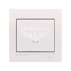 LEZARD DERIY Вимикач проміжний одинарний, білий