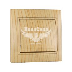 LEZARD MIRA Вимикач прохідний одинарний, дуб вибілений матовий