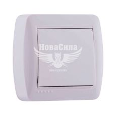 LEZARD DEMET Вимикач одинарний, білий