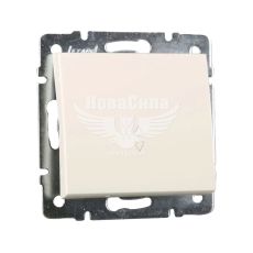 LEZARD RAIN Выключатель проходной одинарный, крем, без рамки