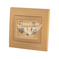 LEZARD MIRA Розетка комп'ютер + телефон RJ45 CAT5 + RJ11, клен