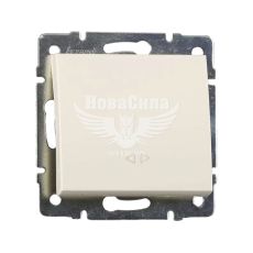 LEZARD RAIN Вимикач проміжний одинарний, крем, без рамки